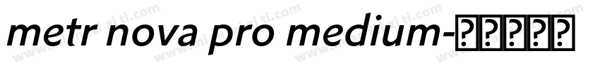 metr nova pro medium字体转换